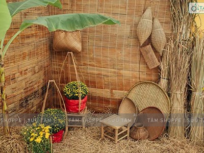 Cuộn rơm khô trang trí loại đẹp nhiều cỡ PKHM-25